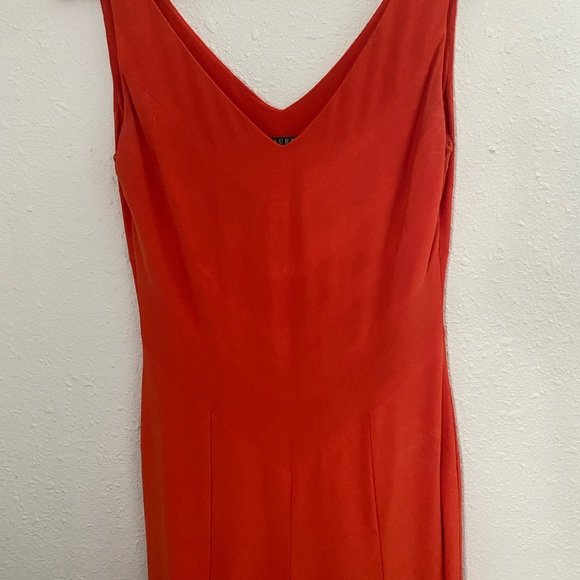 Lauren Ralph Lauren Stretch Orange Dress 🍊 - Picture 4 of 7